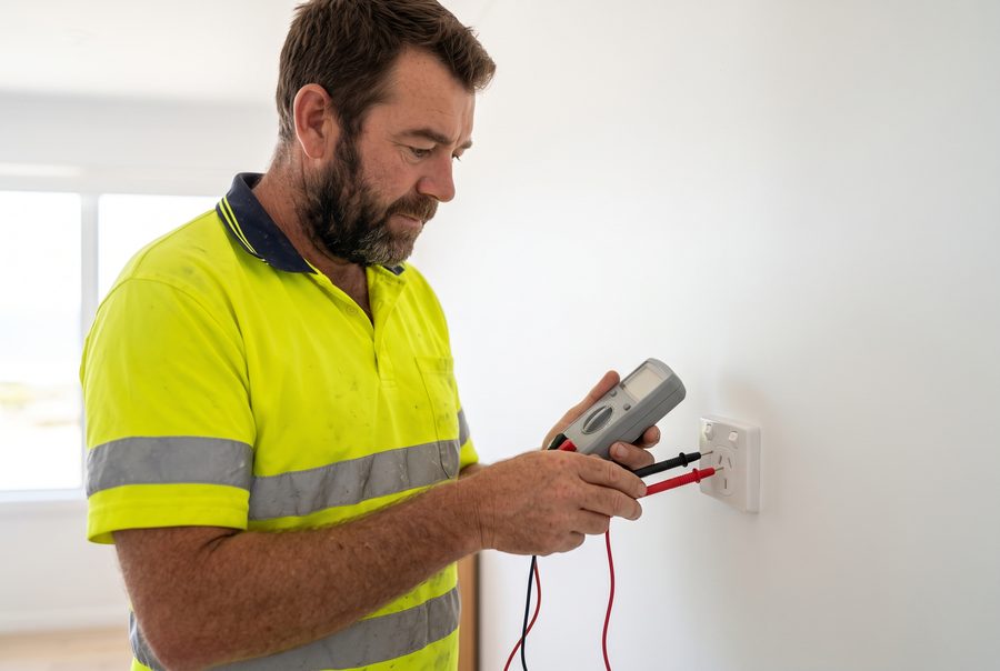Testing a power point with a multimeter